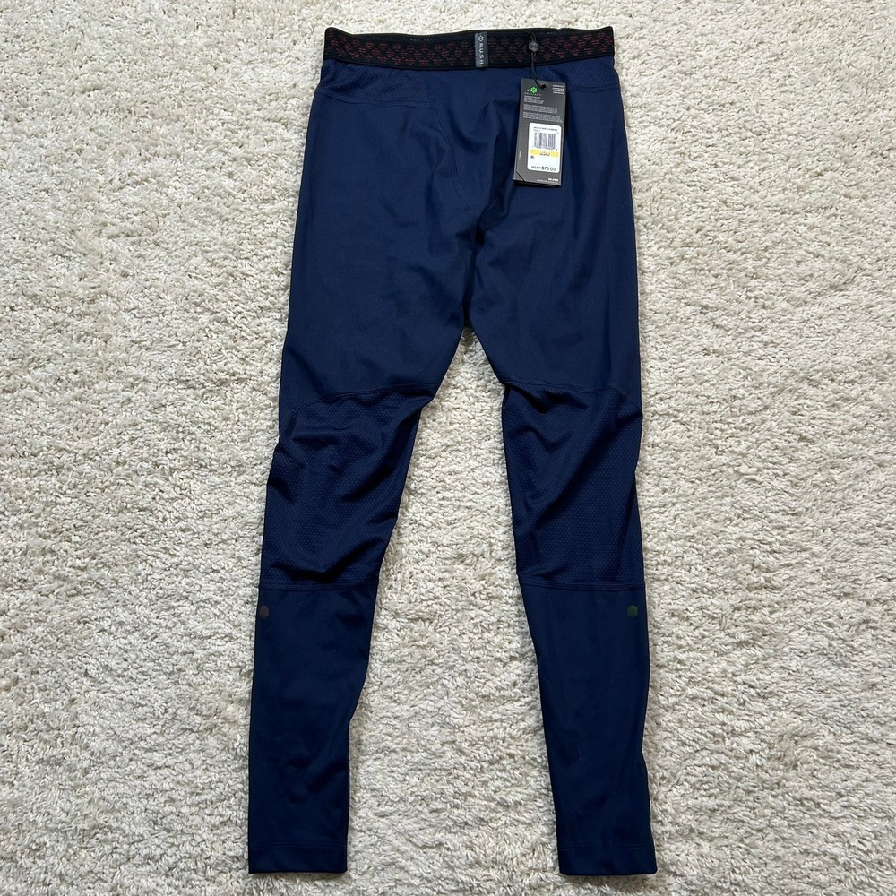 Under Armour Rush ColdGear Leggings Medium Navy Blue Athletic Tights New NWT